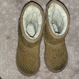UGG Tan Kids Boots with Pattern